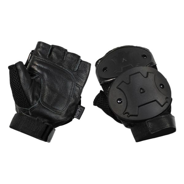 MFH Half Finger Gloves Tac Protector black