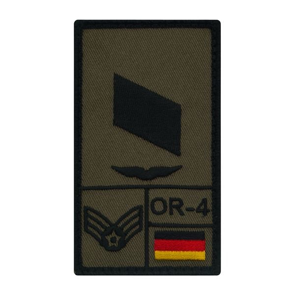 Café Viereck Rank Patch Corporal Air Force Right olive