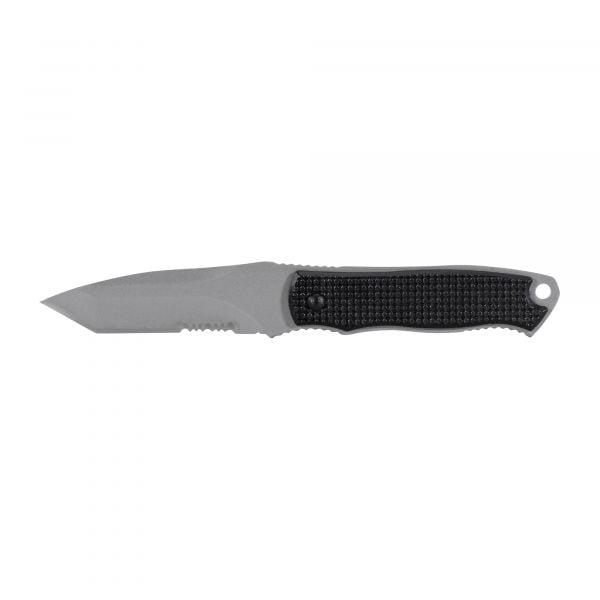 KH Security Couteau de cou Slim noir couleur argent