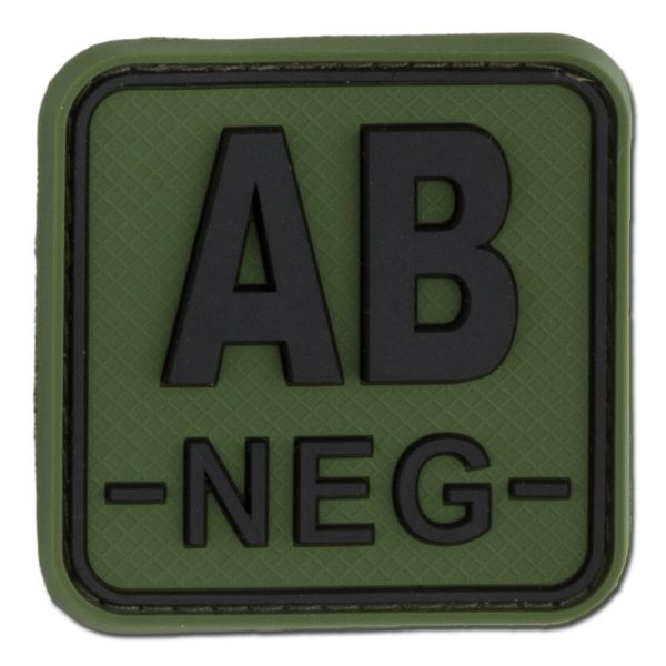 3D Blood Type Patch AB NEG forest square