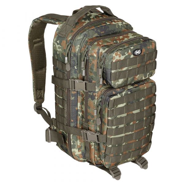 MFH Backpack US Assault Pack 30 L flecktarn