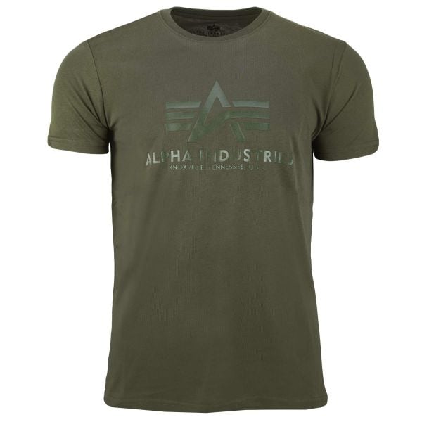 Alpha Industries T-Shirt Vinyl Logo T olive