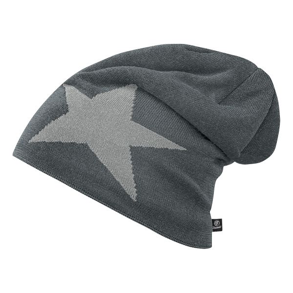 Brandit Beanie Jersey Star anthracite/gray