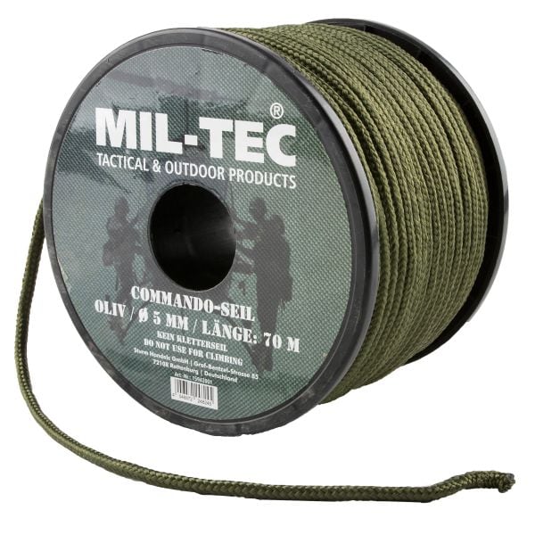 Commando Rope 5 mm, 70 m Roll olive