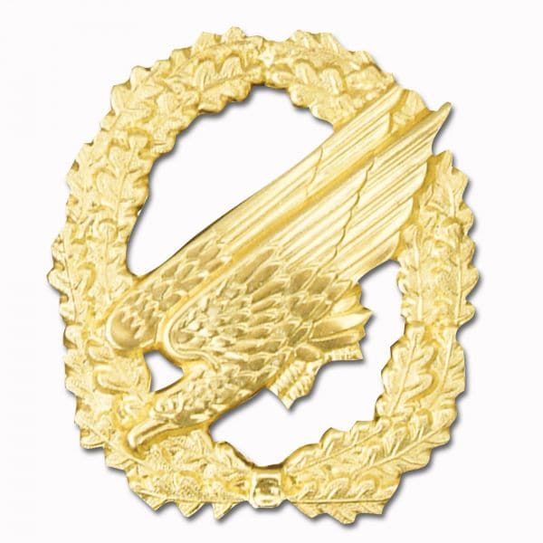 German Beret Insignia Fallschirmjäger w/o flag gold