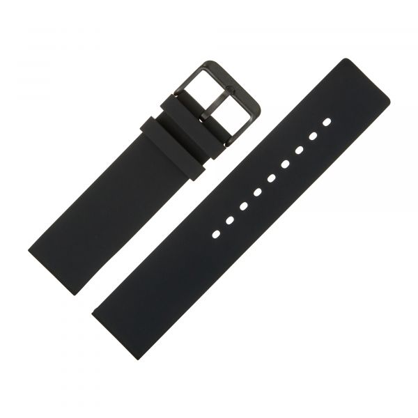 Watchband KHS Silicon black 22 mm