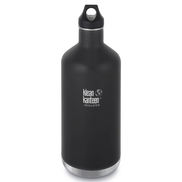 Klean Kanteen Vacuum Insulated Bottle Loop Cap shale black