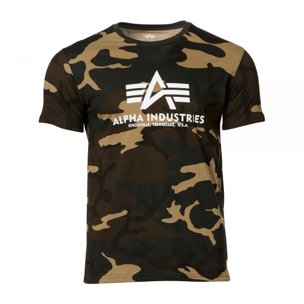 Purchase the Alpha Industries T-Shirt Basic woodland camo 65 by