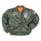 Kids MA-1 Flight Jacket with Patches olive