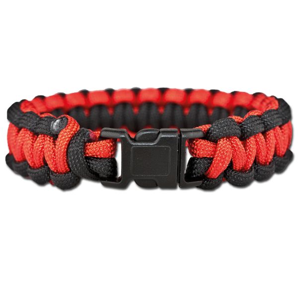 Survival parachute line Bracelet red/black