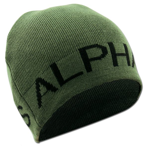 Alpha Industries Beanie Cap Reversible black green