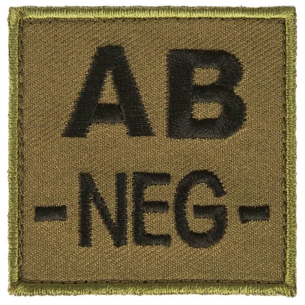 A10 Equipment Blood Group Patch AB Neg. green