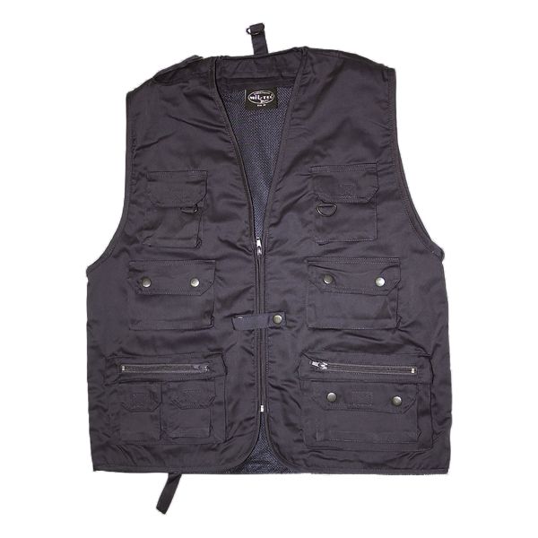 Hunting and Fishing Vest with Mesh Lining blue