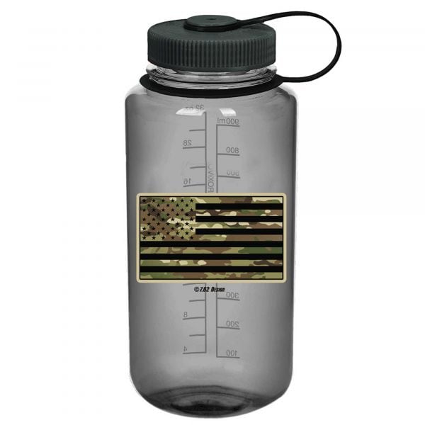 7.62 Design Water Bottle Nalgene 501 Camo Flag 950 ml smoke