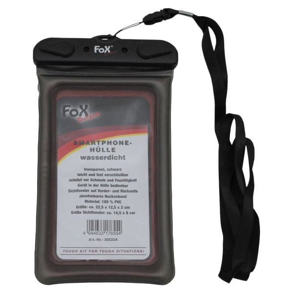 Fox Outdoor Smartphone Waterproof Case Transparent black