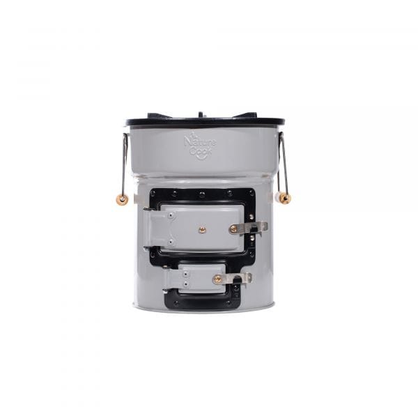 NatureCook Rocket Stove Versa with Transport Pouch black gray