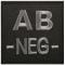 A10 Equipment Blood Group Patch AB Neg. black