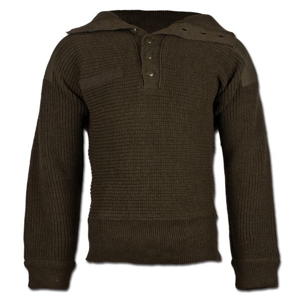 Austrian army olive wool blend sweater jumper pullover sweatshirt military khaki 