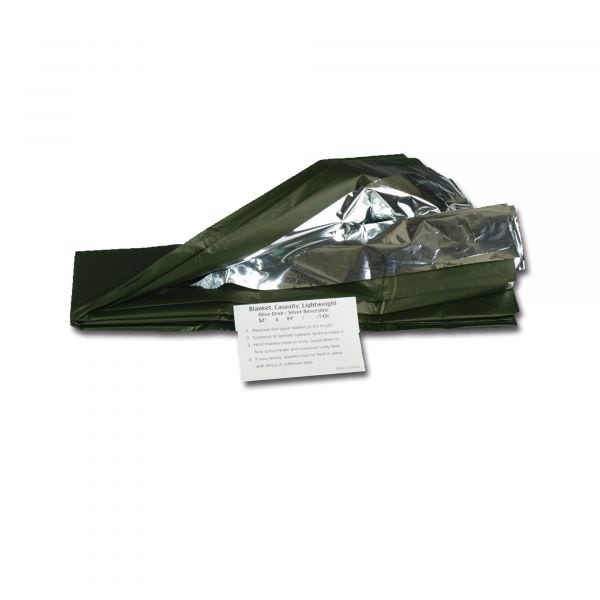 Mil-Tec Emergency Blanket silver/olive