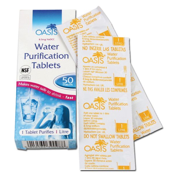 Highlander Aquaclear Water Purification Tablets 50-Pieces