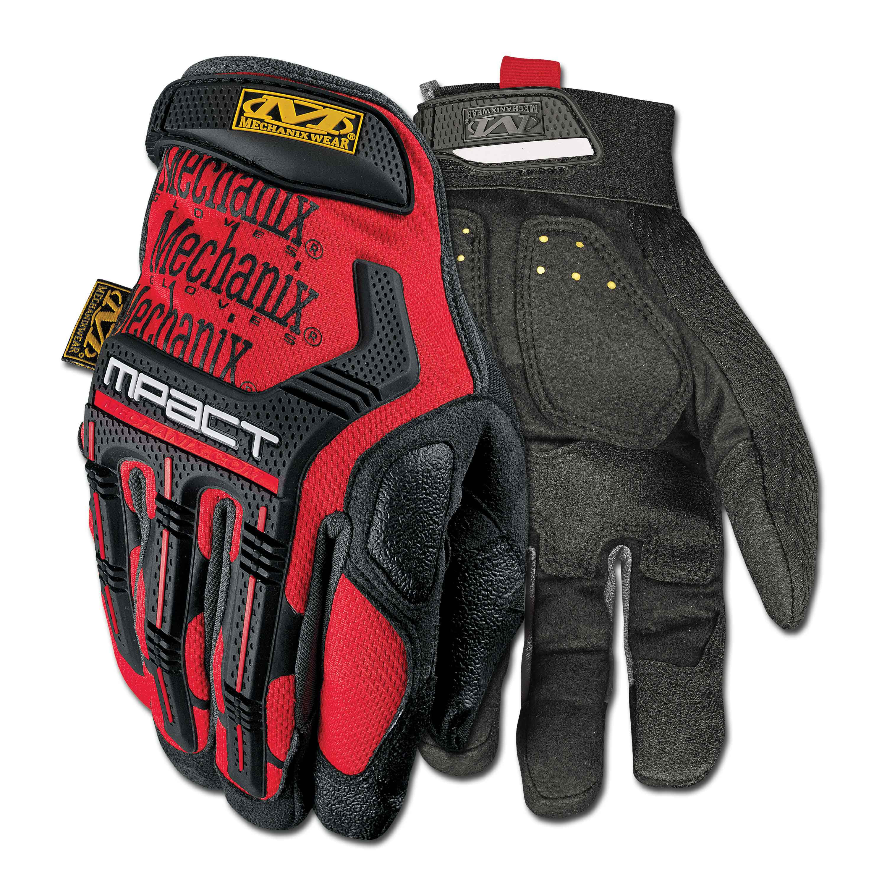 Mechanix Wear M-Pact Gloves Multipurpose Tactical Airsoft Work Mens Black/Red 