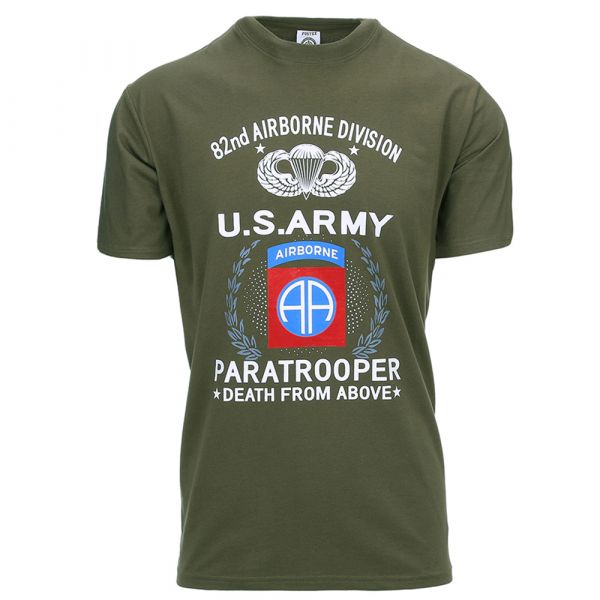Fostex Garments T-Shirt U.S. Army Paratrooper 82ND olive