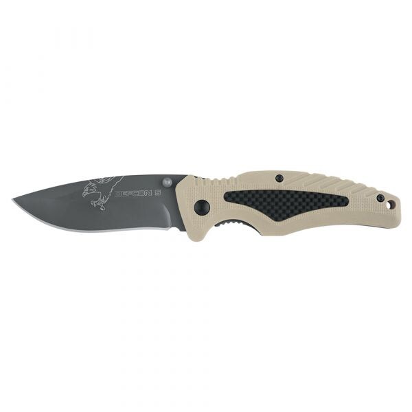 Defcon 5 Tactical Folding Knife Bravo tan/black