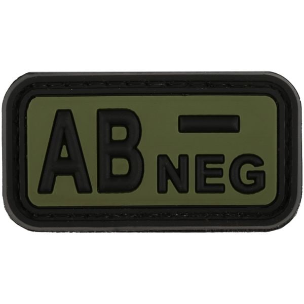 TAP 3D Blood Type Patch Rubber AB Neg forest