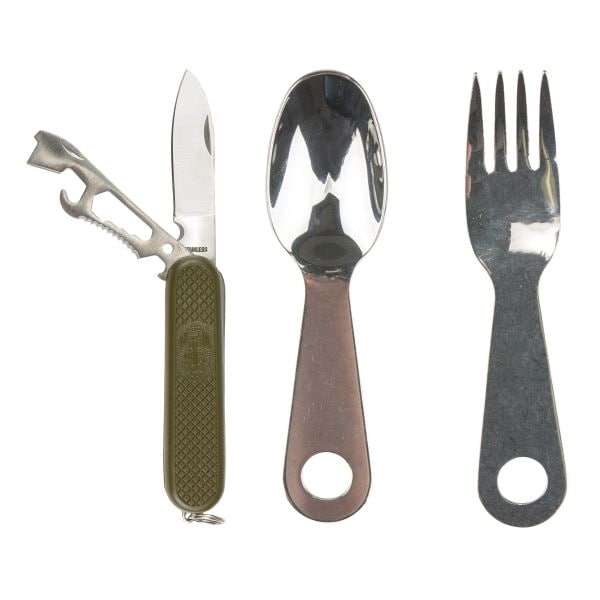 Outdoor Cutlery Set with Pocket Knife