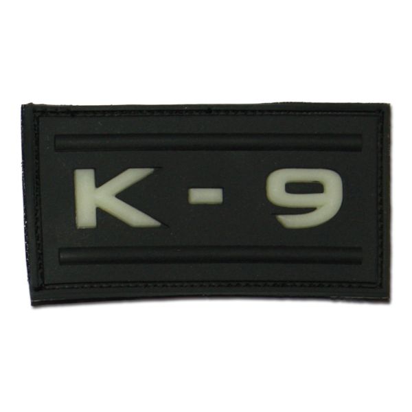 3D-Patch K-9 black luminescent