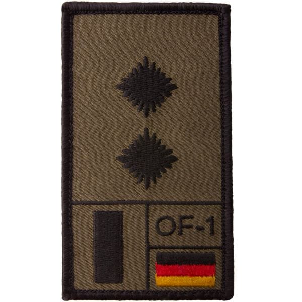 Café Viereck Rank Patch Oberleutnant/Lieutenant/OF-1 olive