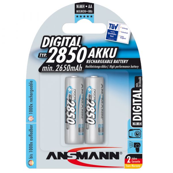Batteries Ansmann NiMH Mignon AA Blue Line DI 2-Pack