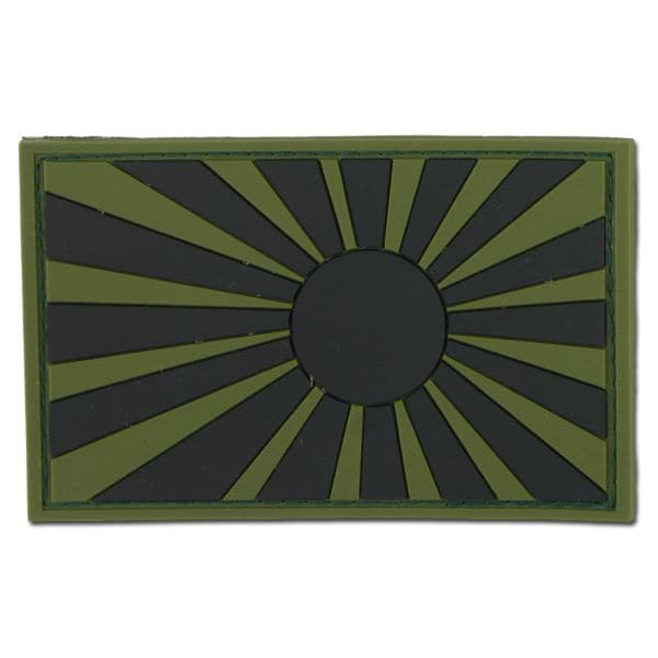 3D Patch Japanese War Flag olive / black