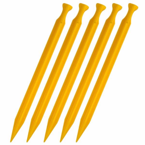 Coghlans ABS Plastic Tent Stakes 30 cm 6 Pack yellow