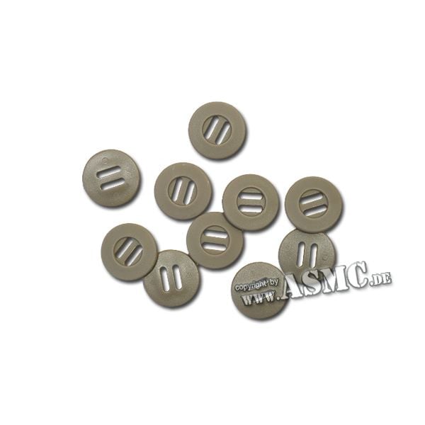 Slotted Buttons Small 10-pack khaki