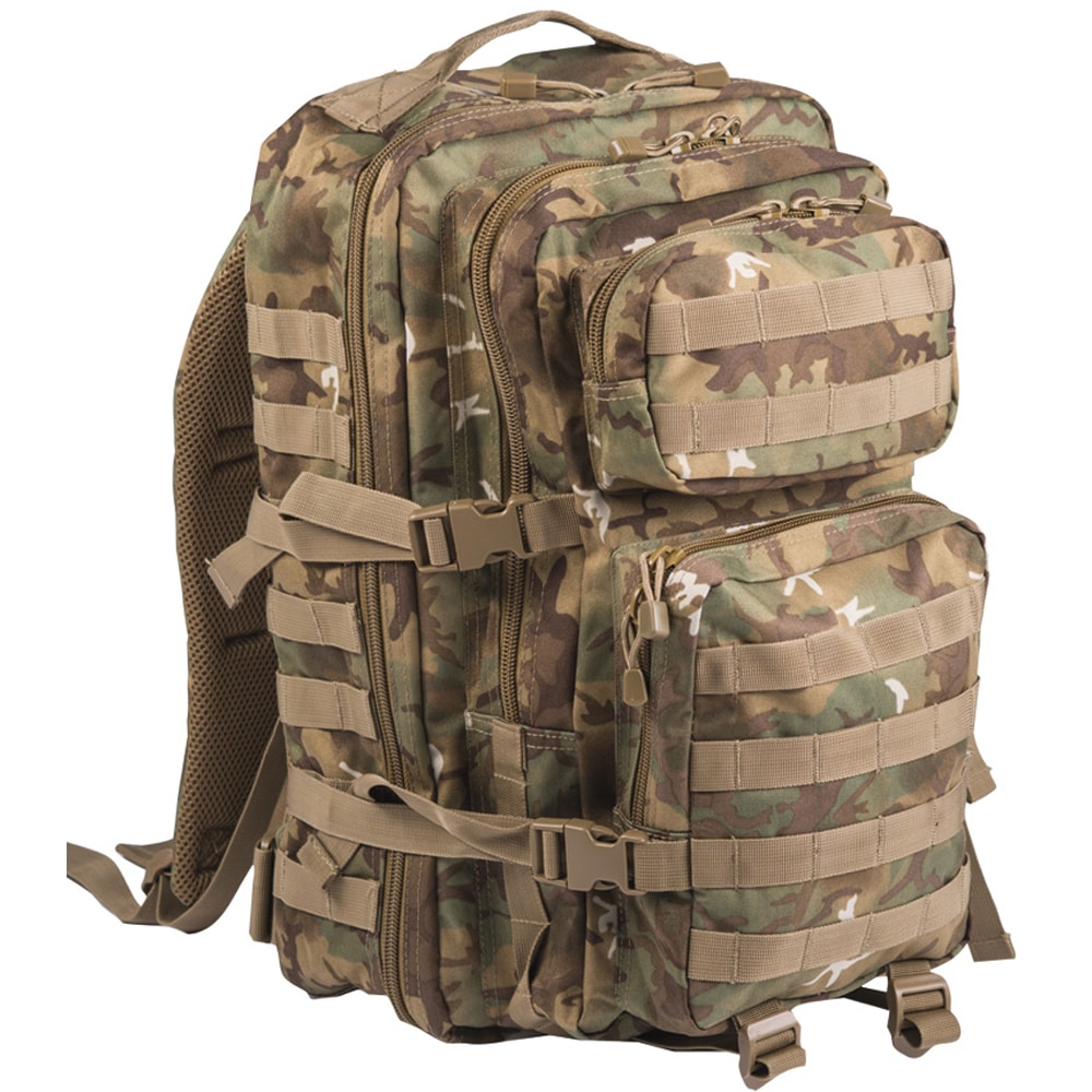 Mil-Tec 20L US Assault Army Pack MOLLE Taktische Rucksack Backpack Arid Woodland 