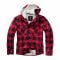 Brandit Lumberjacket Hooded red/black