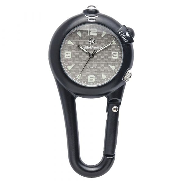 Smith & Wesson Pocket Watch Carabiner Classic LED Light black