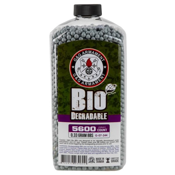 G&G Bio Airsoft BBs 6 mm 0.33 g 5600 Pcs gray