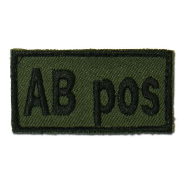 Blood Type Patch AB pos olive