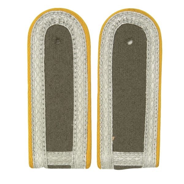 NVA Shoulder Tabs with Pipping Unterfeldwebel yellow