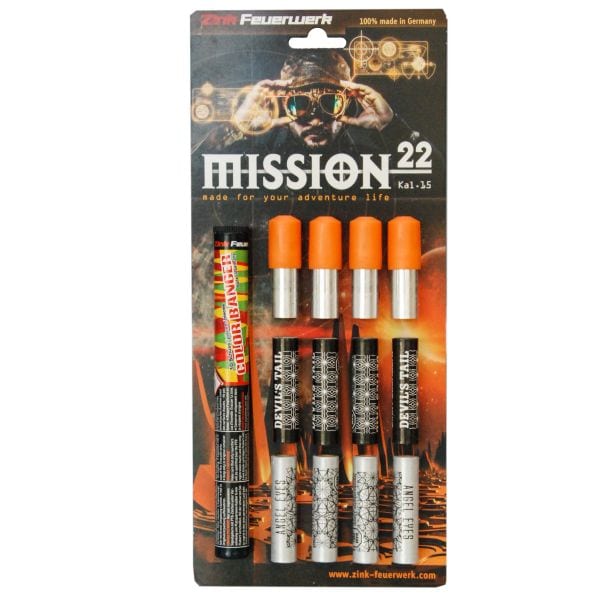 Zink Fireworks Mission 22 Assortment 15 mm 22 Pieces
