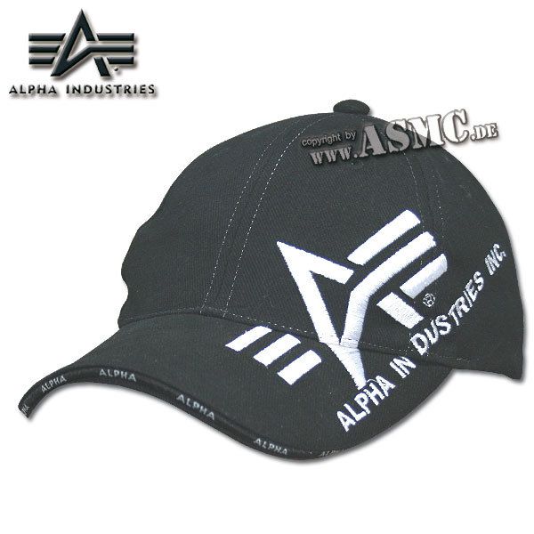 Baseball Cap Alpha Industries Bars black Baseball Cap Alpha Industries  Bars black Baseball Caps Hats Head Gear Clothing