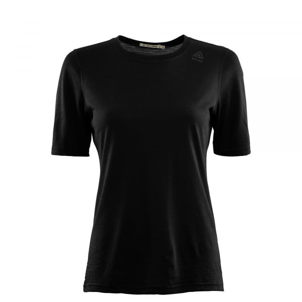 Aclima Ladies T-shirt LightWool Undershirt Tee jet black