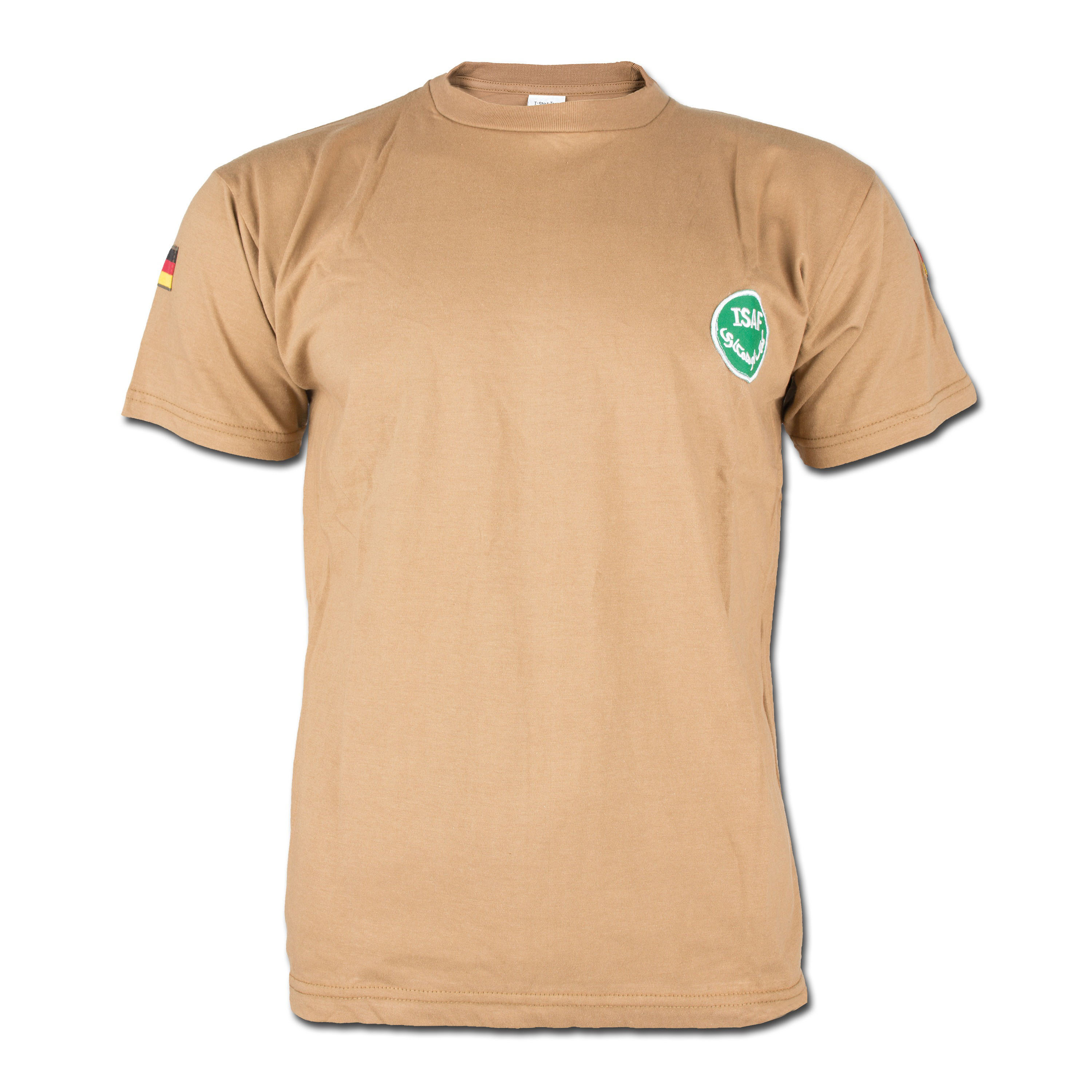 T-Shirt khaki with German insignia and ISAF Patch | T-Shirt khaki with ...