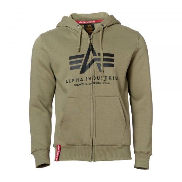 Purchase the Basic Alpha Zip Hoodie by ASMC Industries olive