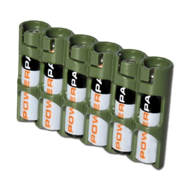 Battery Holder Powerpax SlimLine 6 x AAA olive