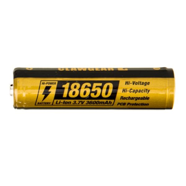 Clawgear Rechargeable Battery 18650 3.7V 3600mAh