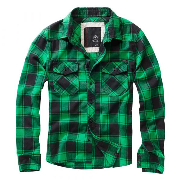 Brandit Check Shirt green black