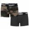Brandit Boxer Shorts 2-Pack Brandit Logo darkcamo/black